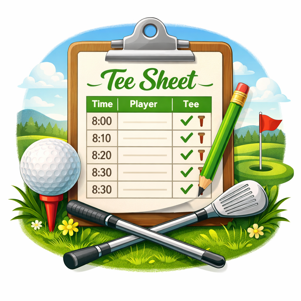 Golf outing tee sheet and pairings organizer
